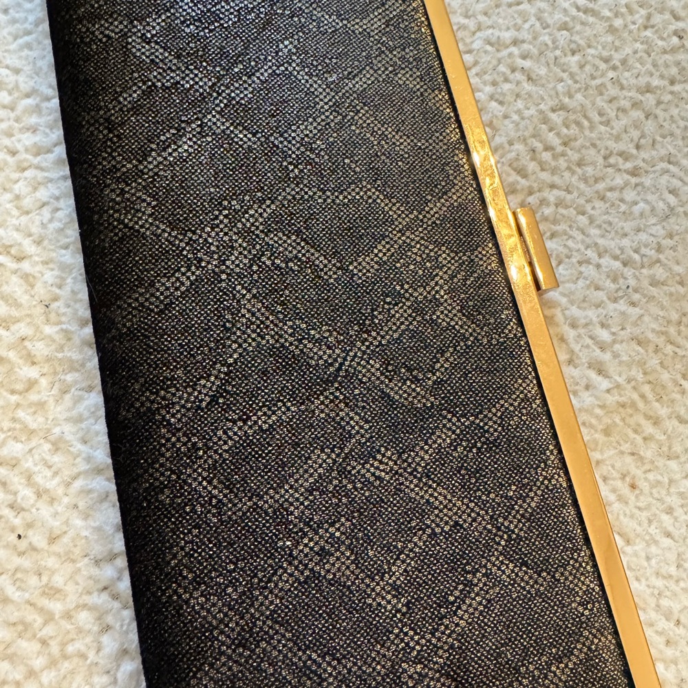 Elegant Black and Gold Clutch